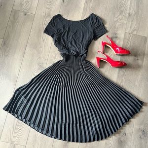 Mixed media jersey dress